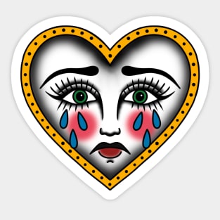 Crying heart Sticker